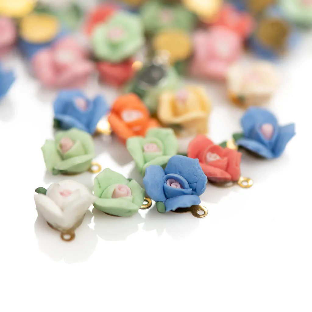 MiniCeramicColorfulFlowerJewelryMakingAccessoriesBracelet