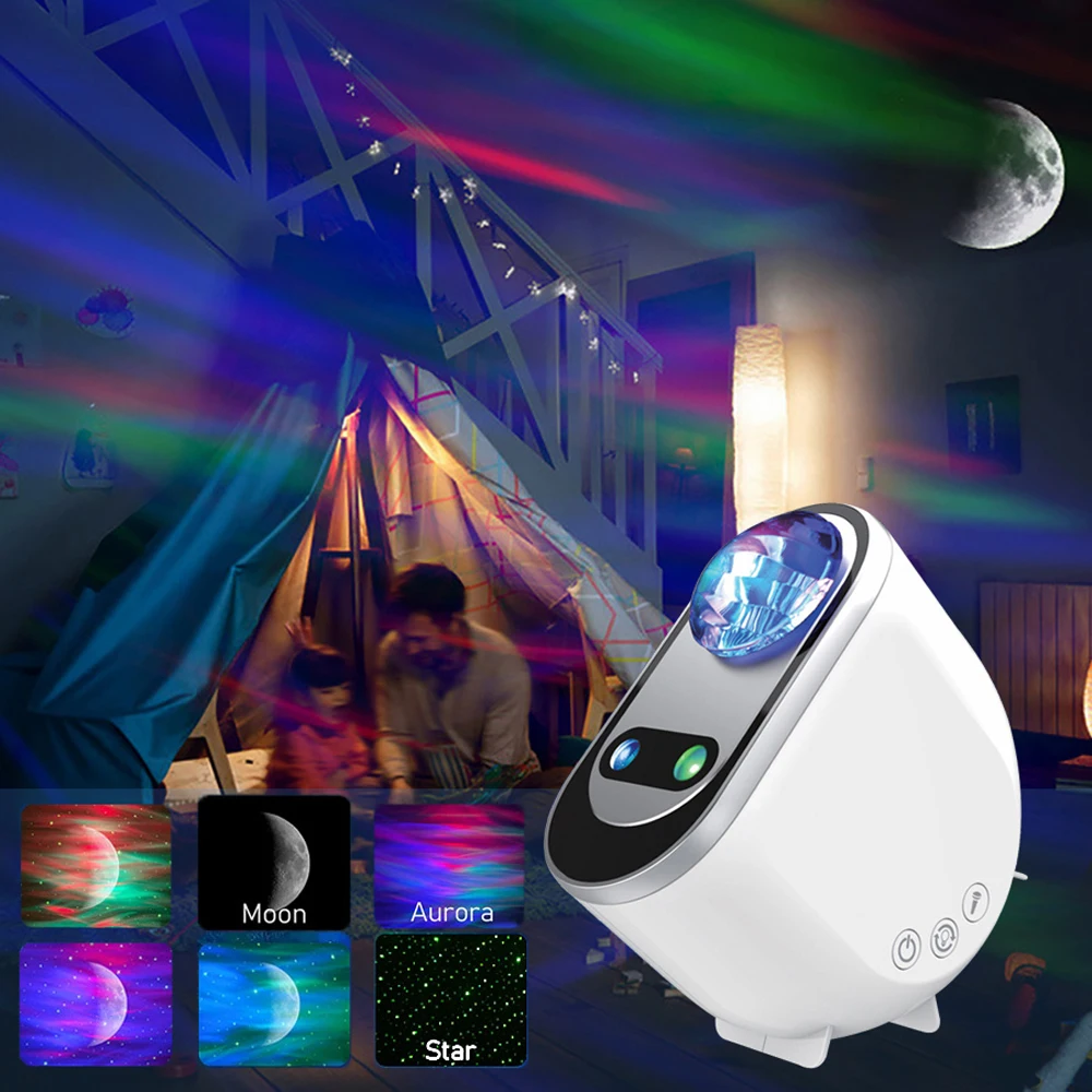 Northern Light Aurora Proiettori Galaxy Star Projector Starry Sky Moon Lamp Decorazione Camera Da Letto Home Room Decor Apparecchi Regalo