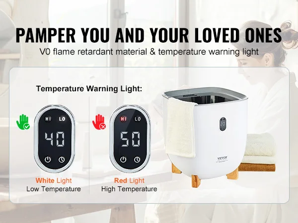 VEVOR 20/25/35L Towel Warmer with 24h Delay Timer Child Lock LED Screen&U-shaped Light for Bathroom Spa Bathrobe Blanket Pajama