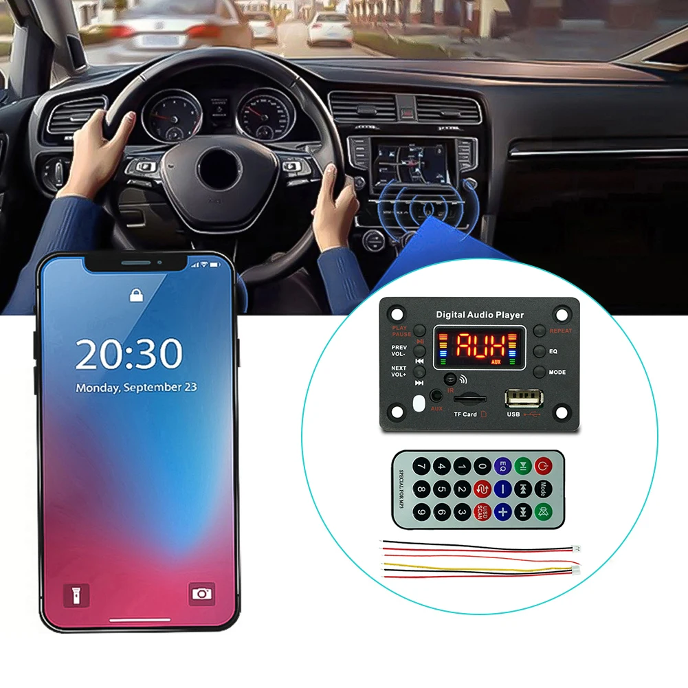   BT 5.0, MP3 WMA  ڵ ,  TF, USB, AUX, FM ,  ڵ , 12V