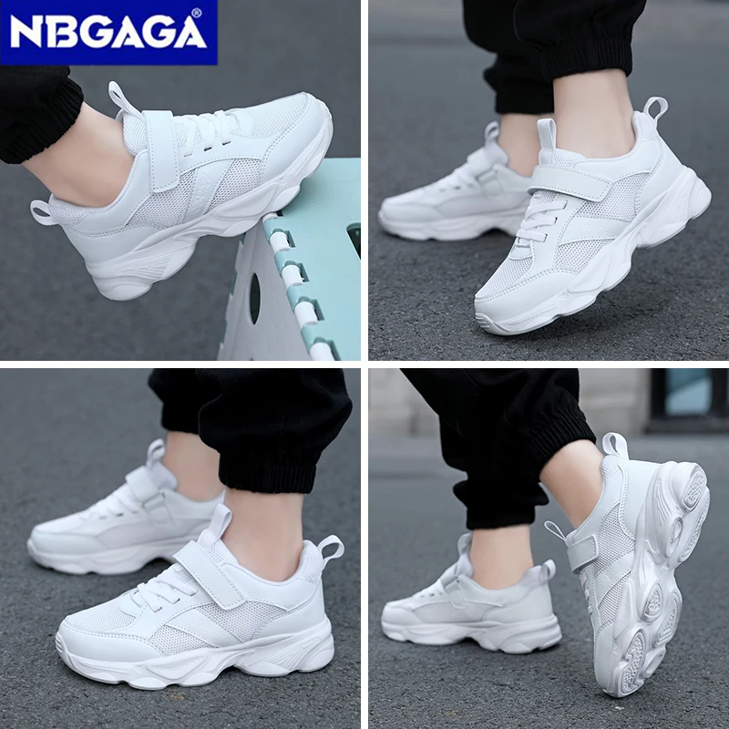 Children's Fashion Sports Shoes Breathable Student Black School Walking Shoes Anti-skid Boys& Girls Casual Running Sneaker 4