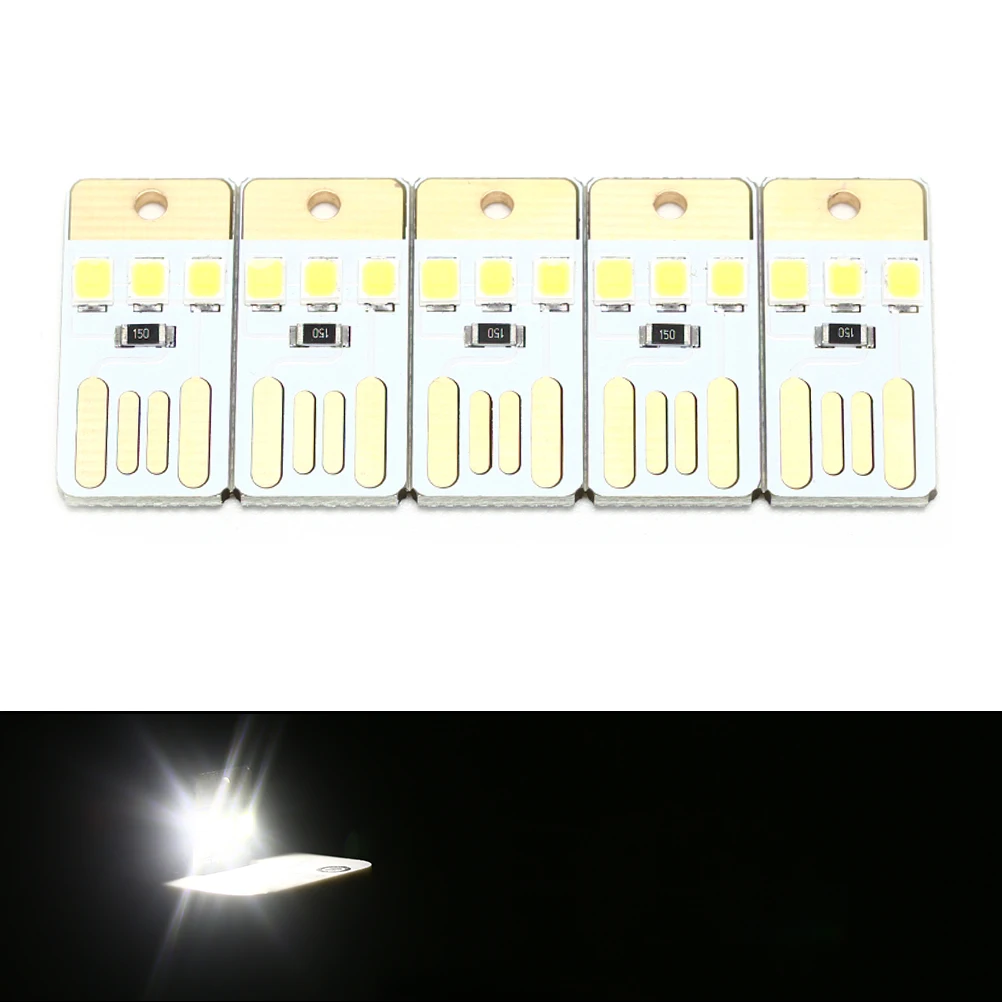

5pcs 0.2W 5V USB LED Bulb Book Light For Laptop PC Powerbank Night Lamp Mini Pocket Card USB Power LED Night Light