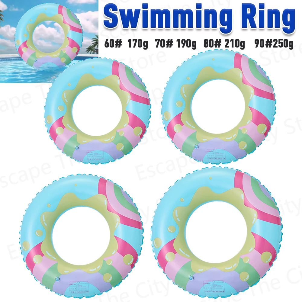 

Swimming Ring Lucky Bubble Inflatable Pool Float Cute Swimming Circle Swim Tubes Rings Beach Party Toys Pool Accessories 물놀이 튜브