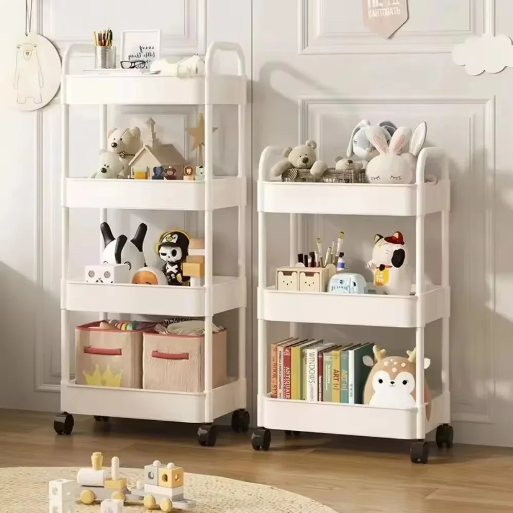 Small Cart Storage Rack Mobile Organizer Multi Storey Household Trolley Multifunctional Kitchen Living Parlour Type Snack Cart storage rack rolling storage cart