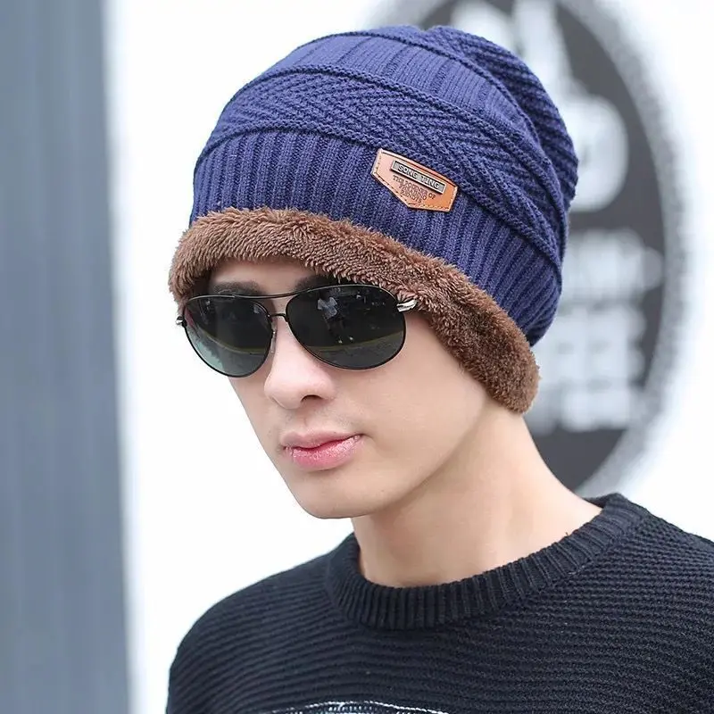Knitted Hat Autumn Winter Ear Protector Outdoor Cycling Beanie