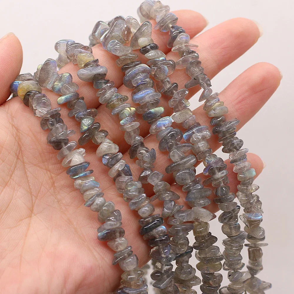 Labradorite Beads 40CM Natural Flash Irregular Freeform Chip Gravel Beads Jewelry Making DIY Necklace Bracelet 3x5-4x6mm