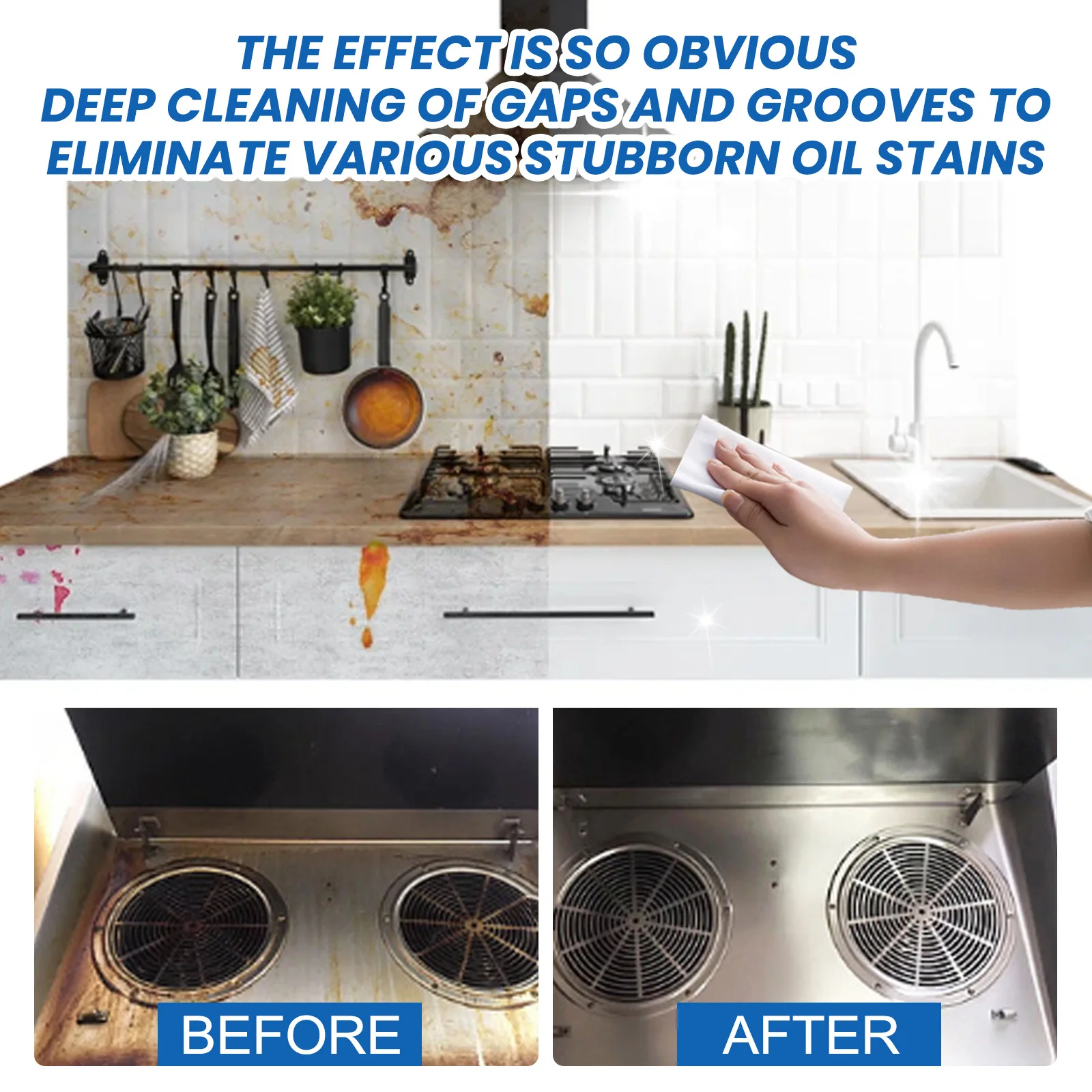 Heavy Oil Stain Cleaner Oven Grill Grease Detergent Hood Stove Stain Remover Rust Prevent Multifunctional Kitchen Cleaner Tablet