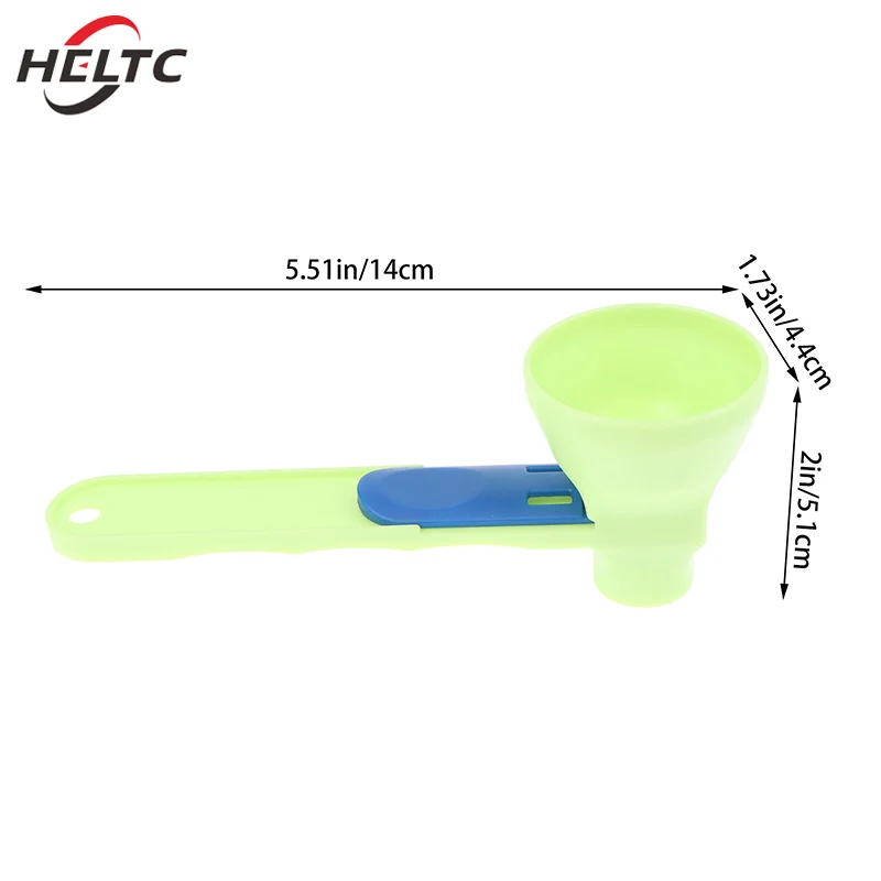 Coffee Scoop Funnel Measuring Spoon Longer Handle Powder Scoop Reusable Sliding Design Coffee Spoon Kitchen Gadgets kitchen measuring spoons measuring spoon set