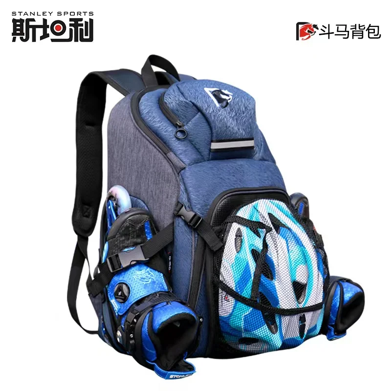 

Large Capacity Waterproof Storage Bag for Adult Kids, Speed Roller, Inline Skates Helmet, Carry Case, Ice Skating Backpack, 48x3