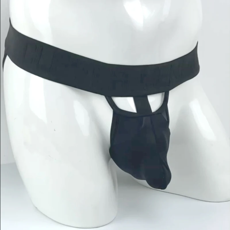 Penis Ring Men Cockstrap Panties Ice Silk Briefs Inner Cockring Slips men stretch g string panties men stretch thong underwear men patent leather briefs