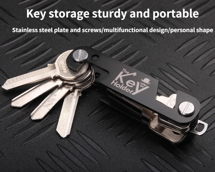 Key Smart Key Clip Car Keys Stainless Steel Holder EDC Multi-function Portable Wallet Compact Bottle Opener Keychain