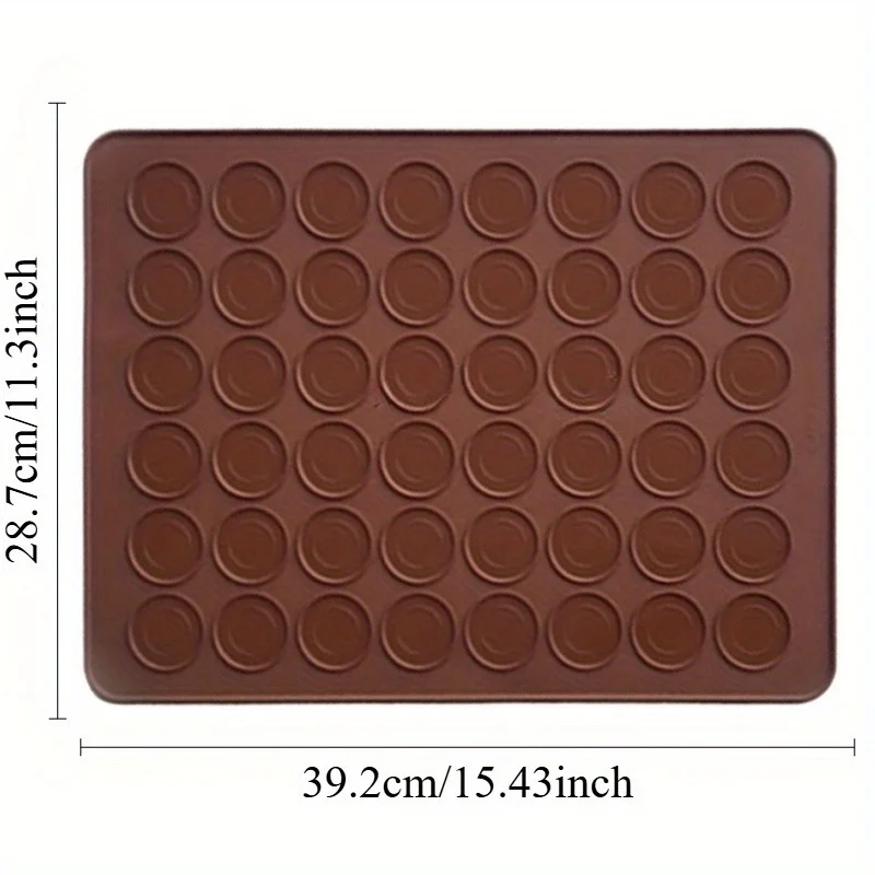 1pc 48-Cavity DIY Macaron Mold - Create Delicious Treats with This High-Temp Resistant Silicone Baking Mat! for Restaurant