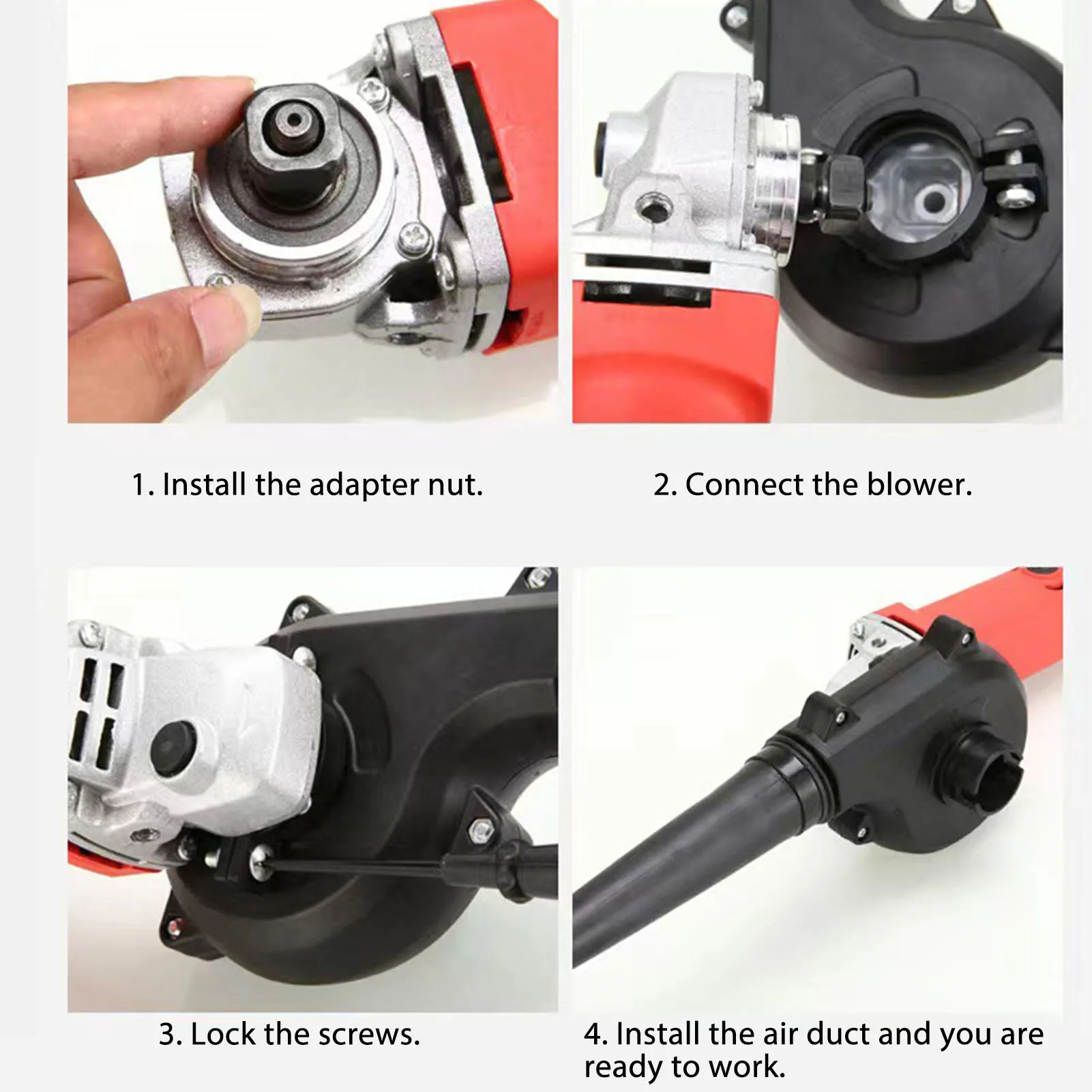Angle Grinder Conversion Blower Compact Metal and ABS Handheld Electric Blower for Industry and Home Handheld Electric Blower