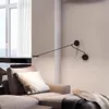 Invisible Wall lamp led Long Swing Arm Lamp black minimalist lamp Home Bedside Atmosphere Decoration Office study long pole lamp 3