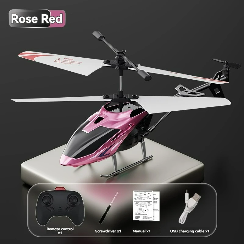 Drone hélicoptère télécommandé 2.4G 3.5 canaux pour enfant, avec lumières LED et design robuste