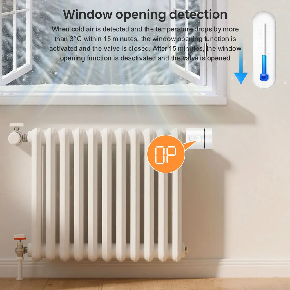 AVATTO ZigBee 3.0 Thermostat Radiator Valve Smart TRV Thermostatic Valve Temperature Controller Support Alexa Google Home