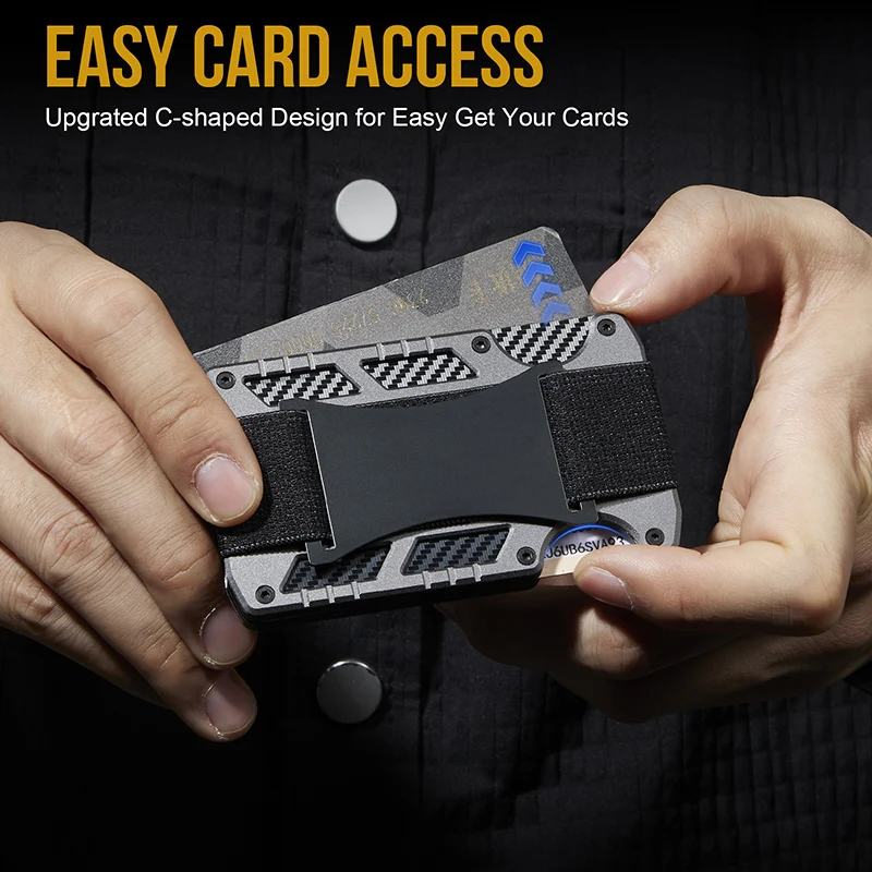 ONETIGRIS Wallet For Men Outdoor Card Holder Practical Tactical Magsafe Aluminum Mini Smart Magic Wallet Holds Up 15 Cards-01 tactical wallet