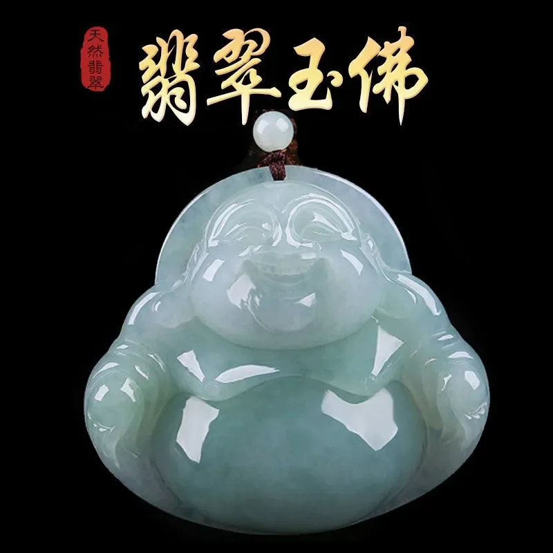 

Myanmar Jadeite Buddha Jade Pendant Women Men 100% Genuine Natural Burma Certified Jade Stone Necklace Pendants With Certificate