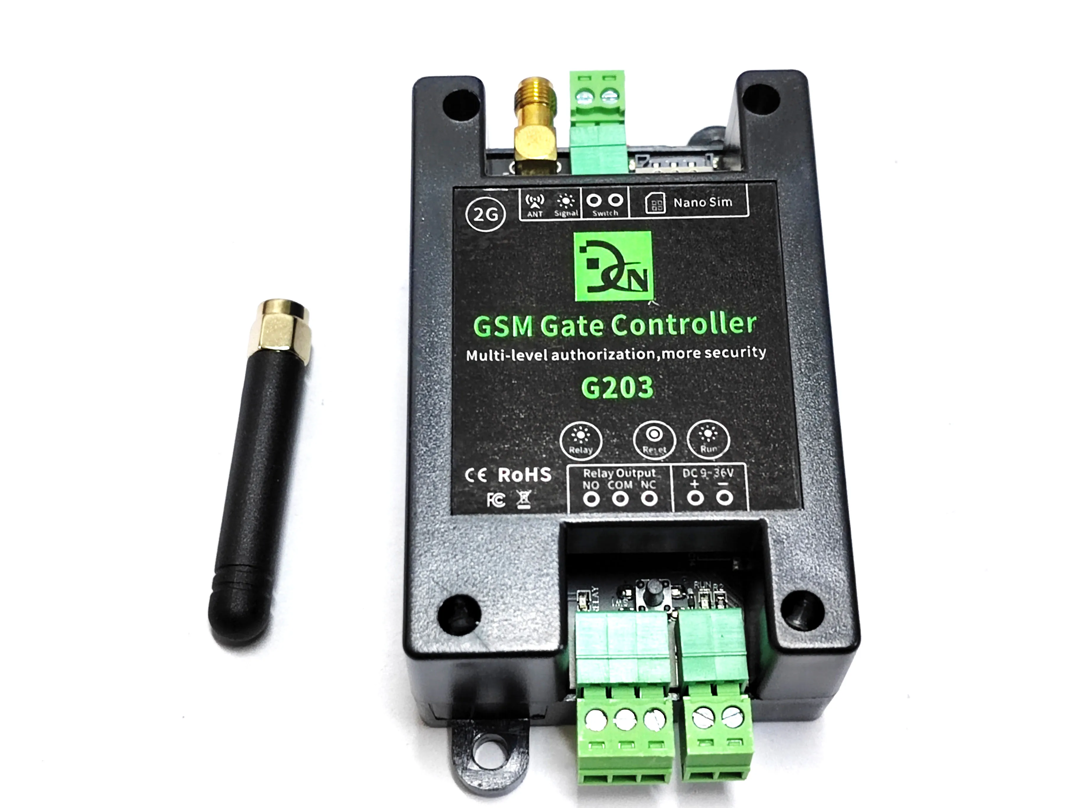 G203 GSM 4G LTE Gate Controller SMS Remote Control ON/OFF Relay Switch For Automatic Sliding Swing Gate Opener