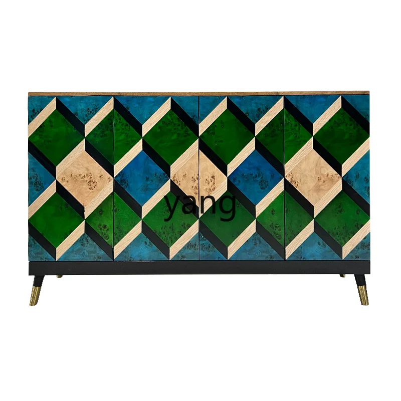 

LMM New Popular Burlywood Home Entrance Cabinet Integrated Large Capacity Storage Cabinet