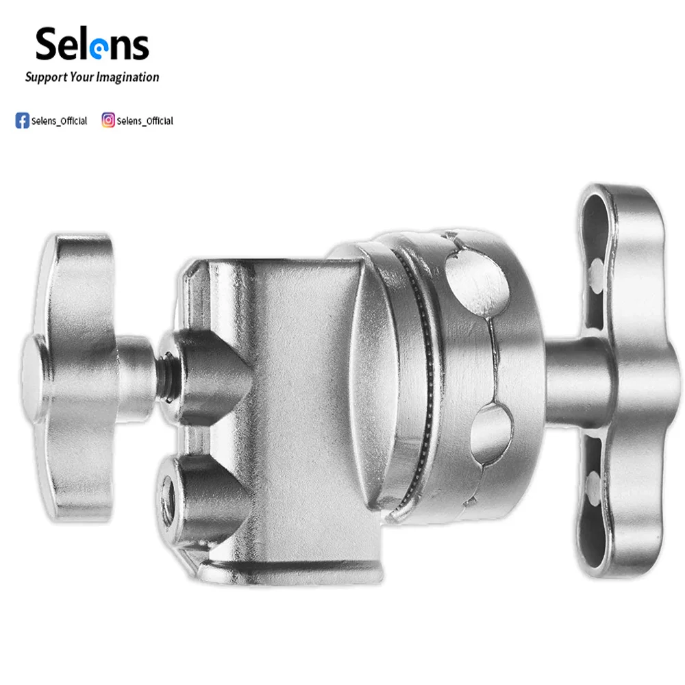 Selens Heavy Duty Adattatore In Acciaio Inossidabile Supporto Per Video Grip Head Light Stand Adattatore Per Supporto C-Light Accessori Per La Fotogra
