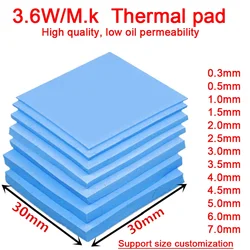 6 - Pack Non - Conductive Silicone Thermal Pads (Thickness 2.0mm)