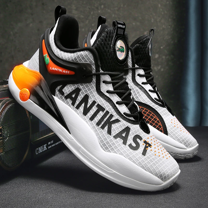 2023 Couple Sneakers Men Air Cushion Basketball Shoes Women Leather