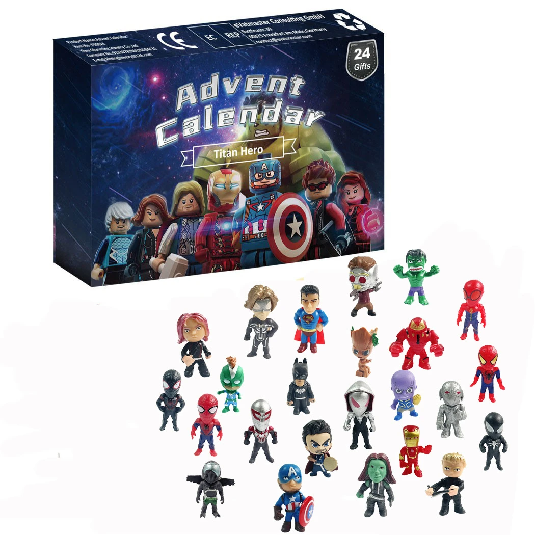 New 24Pcs Marvel Avengers Christmas Advent Calendar 2022 Avengers Figure  Toys Christmas Countdown Supplies Gifts For Kid Boy| | - Aliexpress