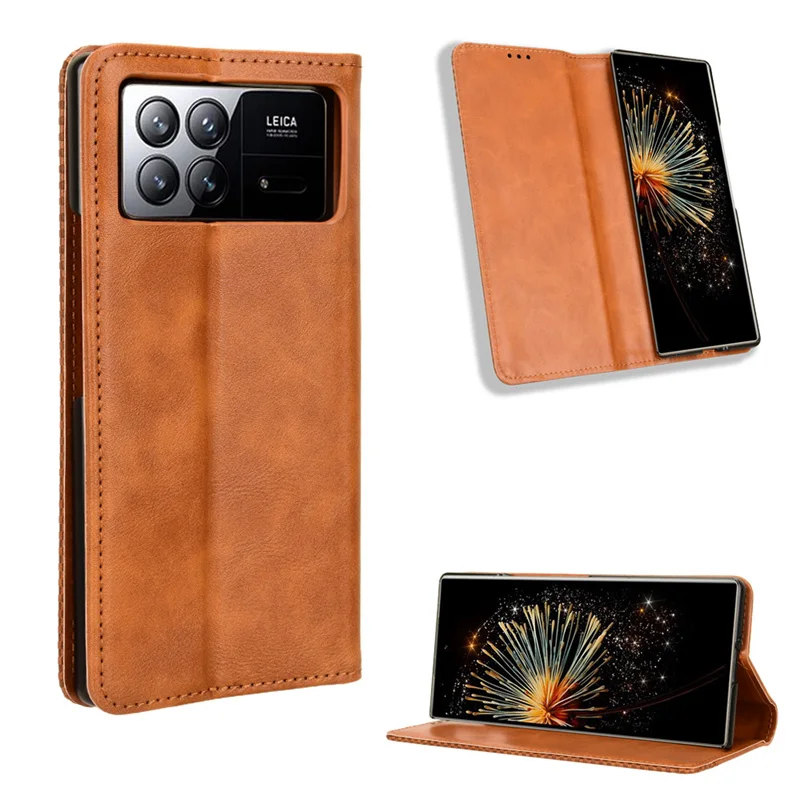 Per Xiaomi Mix Fold 3 Custodia Lussuosa Custodia Protettiva Magnetica Retrò In Pelle Per Xiaomi Mix Fold 3 Borse Per Telefono