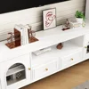 Entertainment Center Wall Unit with Bookshelves for TVs , Stable & Durable Multifunctional TV Stand Media Console Table 2