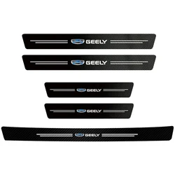 Luxury Leather Carbon Fiber Car Door Sill Protector Strip - Enhanced Durability and Style (5Pcs Car Door xTrunk)