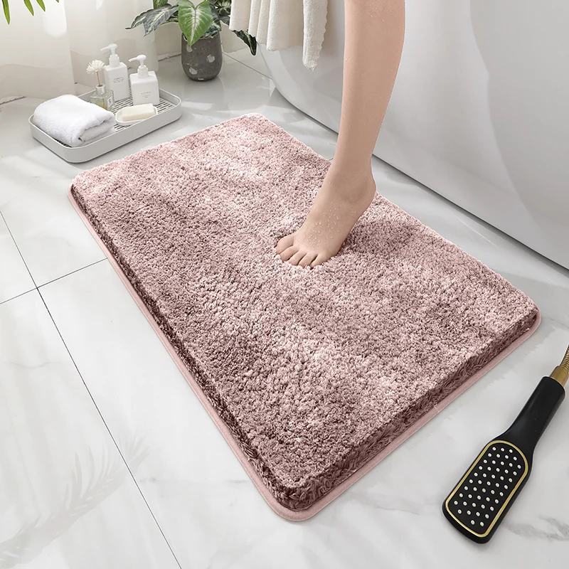 Luxurious Plush Floor Mat - Soft, Non-Slip, and Highly Absorbent for Bathroom, Bedroom, or Living Room