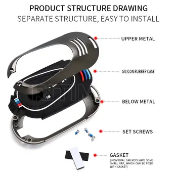 Nuova custodia per chiave a distanza per auto Shell Fob per Mercedes Benz W223 W206 C S Class S400 S400L S450 S450L S500 S500L 2021 accessori - Nuova custodia per chiave a distanza per auto Shell Fob per Mercedes Benz W223 W206