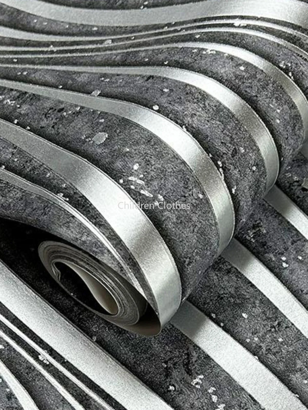 

Обои 3D бронзовые с волнистыми полосками, настенное покрытие для дома, КТВ, рулон бумаги в современном стиле для гостиной
