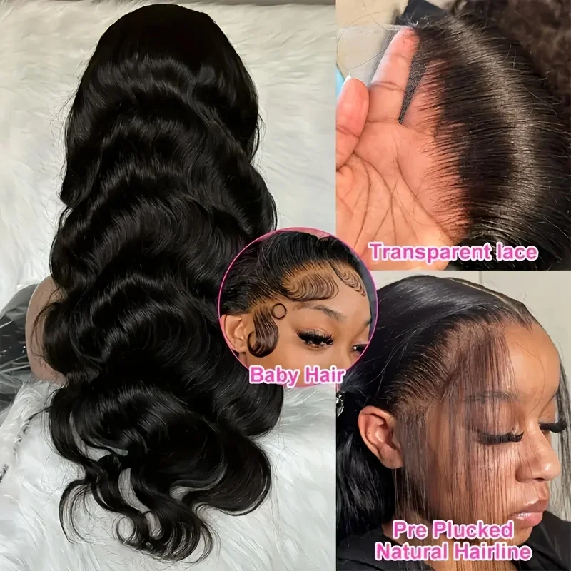 250 Density Body Wave Lace Front Wigs Human Hair Transparent Lace Frontal Wigs For Women 13x6 13x4 Human Hair Wigs