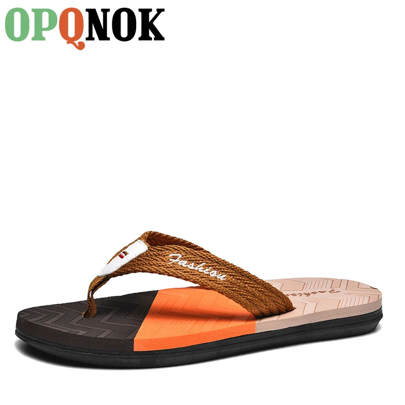 

OPQNOK Men's Slippers Are Light and Comfortable Flip-flops New Beach Slippers In Summer 2023 Cool Indoor and Outdoor Slippers