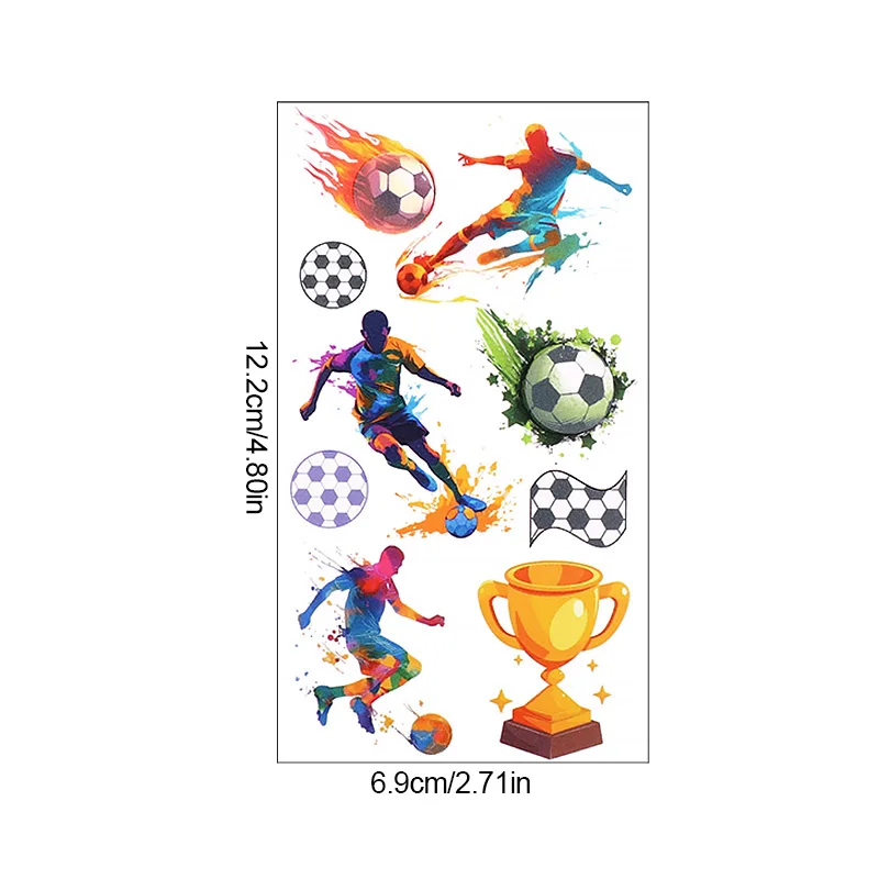 10pcs Football Temporary Tattoo Stickers Kids Boys Birthday Party Favors Soccer Sport Party Decoration Pinata Fillers Toy Gift