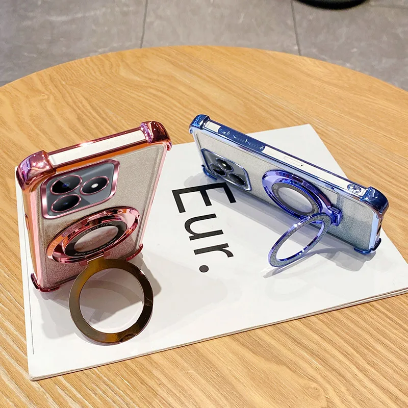 Shockproof Stand Ring Phone Case with Soft Cover