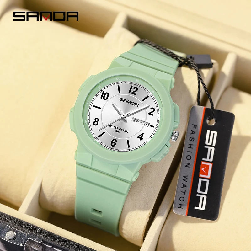 SANDA 2023 New Casual Women's Watches Waterproof Fashion Quartz Watch Women Wristwatches for Female Clock Relogio Feminino 6097