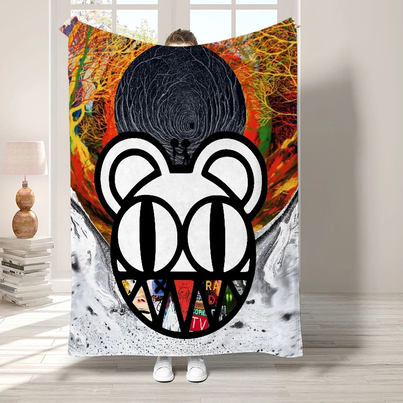 R-Radiohead Anime Blanket for Decorative Sofa Bedspread on the Bed Fluffy Soft Blankets Boho Home Decor Bedroom Decoration Throw 3