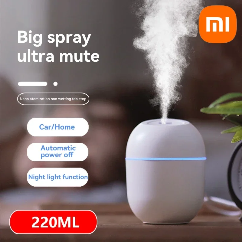 

Xiaomi Air Humidifier LED Light Portable Mini Mist Humidifier Aromatherapy Essential Oil Diffuser USB Rechargeable Air Purifier