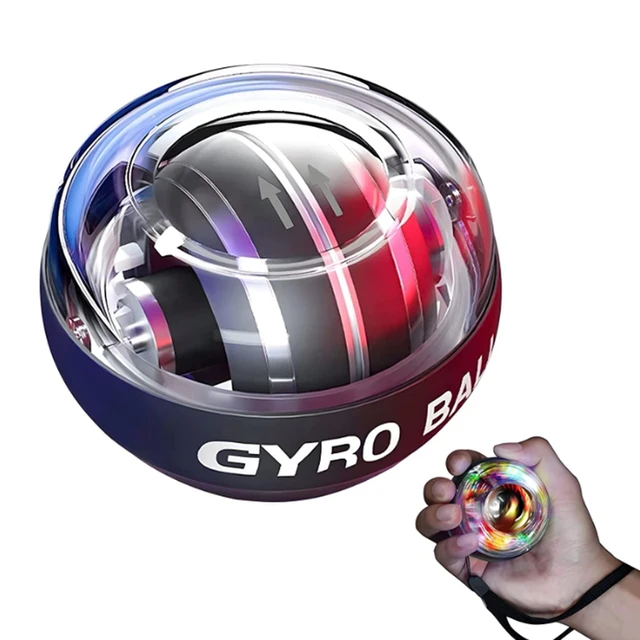 Auto Start Wrist Gyro Ball, Grip Strength Training Device, Centrifugal  Ball, with LED Light, for Bones and Muscles (Color : Red)