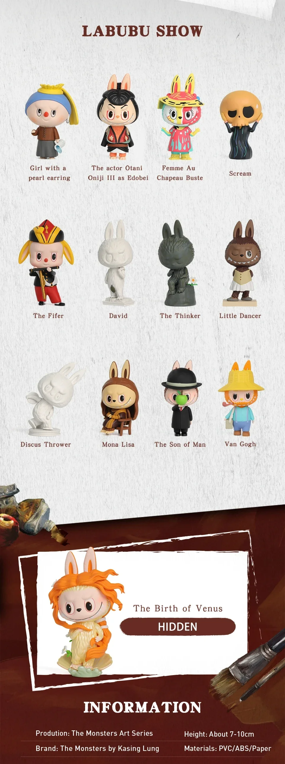 POP MART Labubu The Monsters Art Series Blind Box Toys Cute