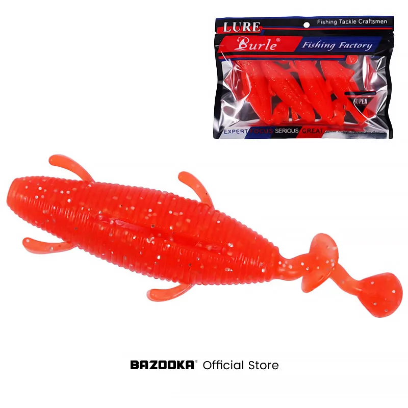 Bazooka Soft Bait Fishing Lure Silicone Shad Easy Shiner Swimbait Wobblers  Carp Worm Pesca Bass Pike Jighead Jigging Head Winter - AliExpress