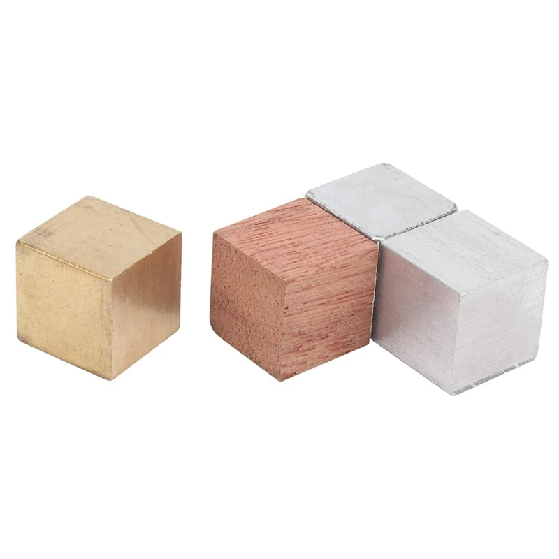 A31G-4PCS Cubes Set For Density Measurement Same Volume Different Mass Materials Physics Experiment Teaching Tool