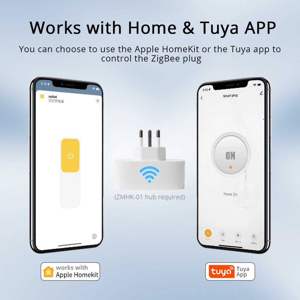 Zemismart Brazil Smart Tuya Zigbee Socket BR Plug Wireless Outlet Timing Plug 16A Energy Monitor Alexa Google Home Voice Control 1 set