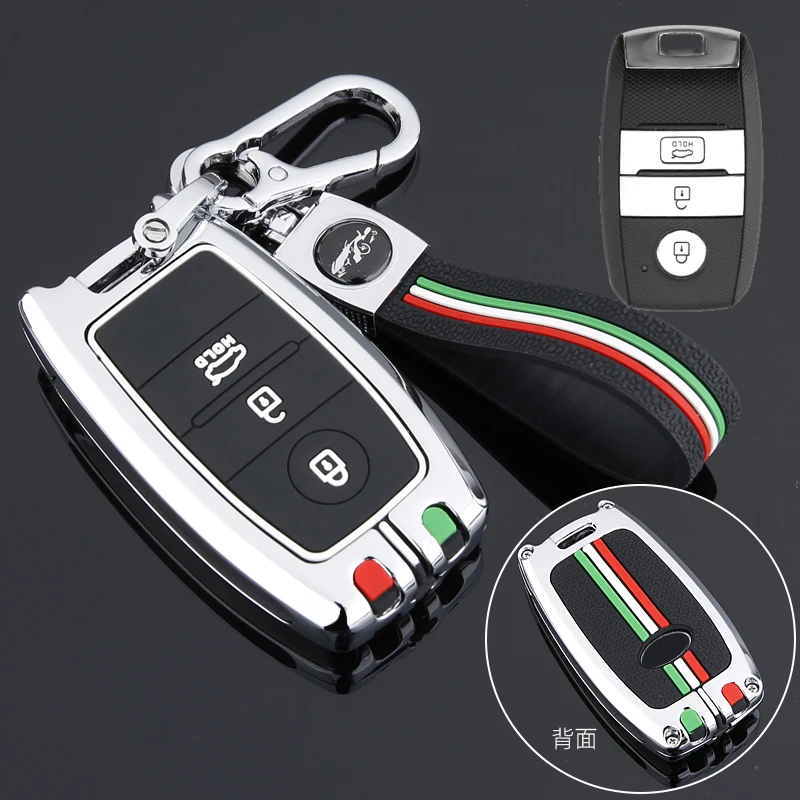 CYK Www. CoverYourKey  Sleutelhoes SC Voor 3 Toetsen Auto Sleutel Silicone Cover Finest Folia Zwart