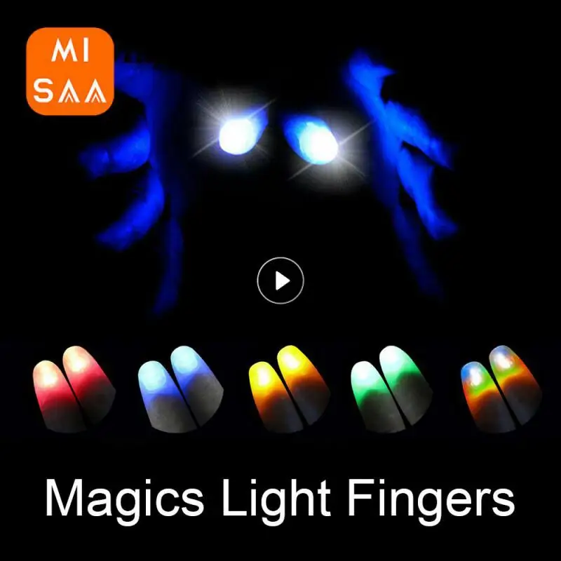 2Pcs Pollici Led Light Up Toys Pvc Kids Magical Trick Puntelli Divertenti Dita Lampeggianti Fantastici Regali Luminosi Per Le Dita Del Partito