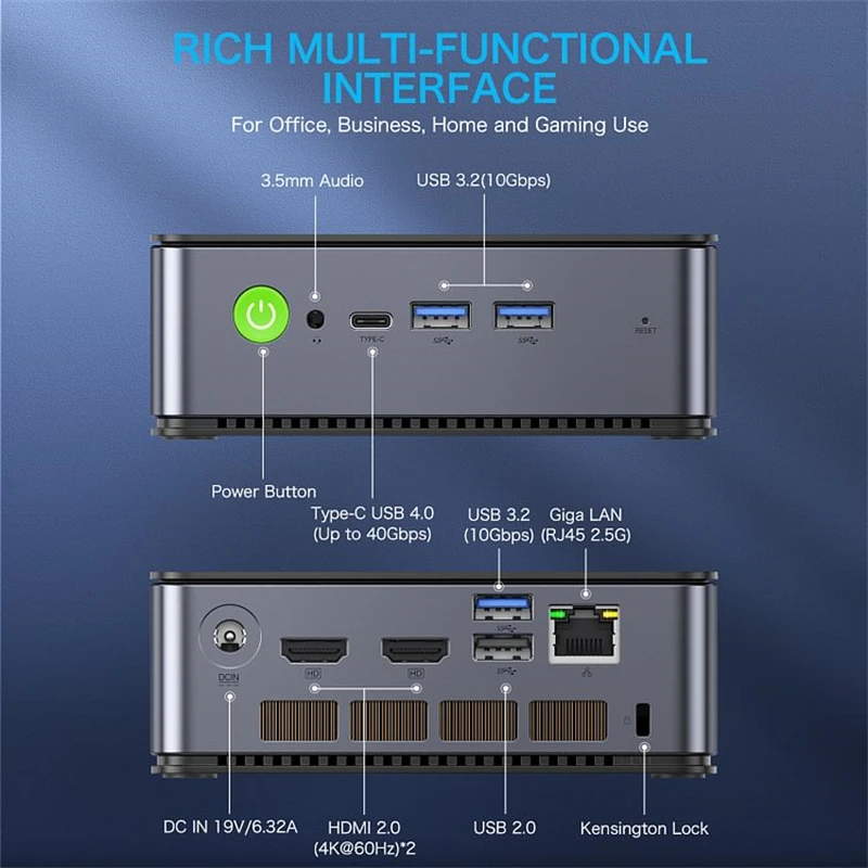 GMKtec ̹ ̴ PC, K4 AMD R9 7940HS, 8 ھ, 16 , 32GB DDR5, 1TB SSD, ǻ PC ̹ ũž