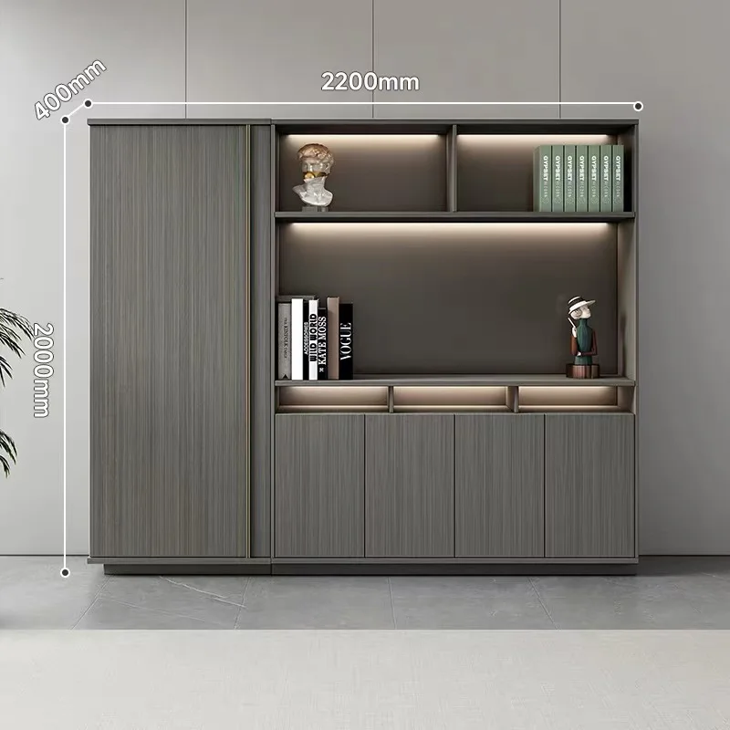 Light Luxury Bookcase Shelves Villa Large Home Bookshelves Designer Creative Study Floor Display Shelves